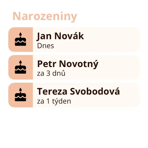 Widget Miracal: Narozeniny (malý)