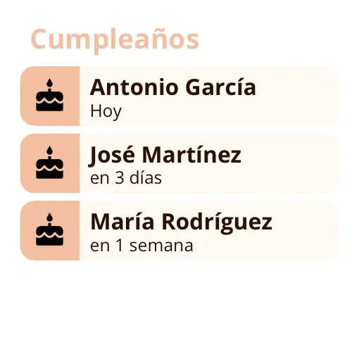 Widget de Miracal: Cumpleaños (pequeño)