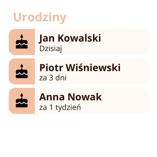 Widżet Miracal: Urodziny (mały)