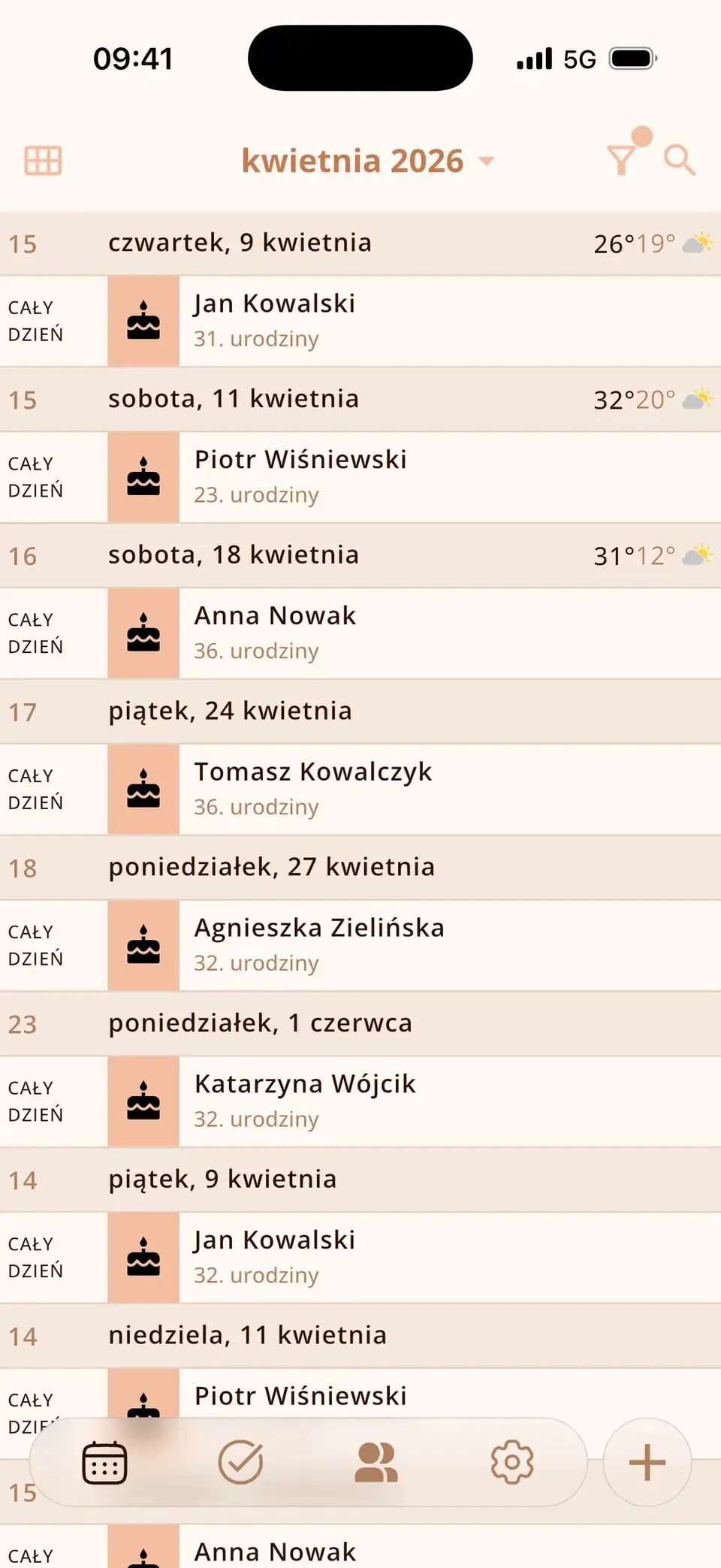 Urodziny z wiekiem w Miracal