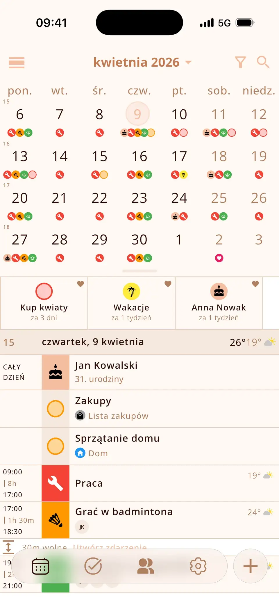 Widok czterech tygodni w Miracal