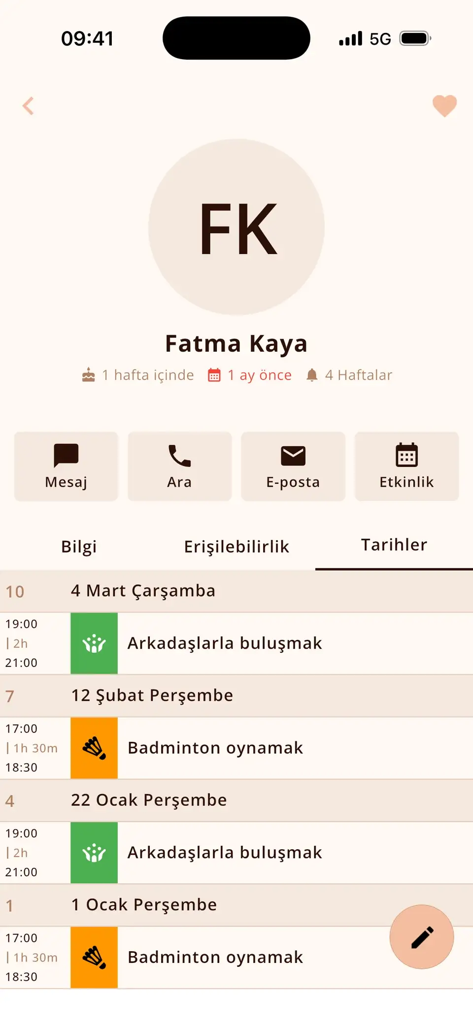 Miracal’da son buluşmayı ve tüm ortak etkinlikleri gösteren kişi