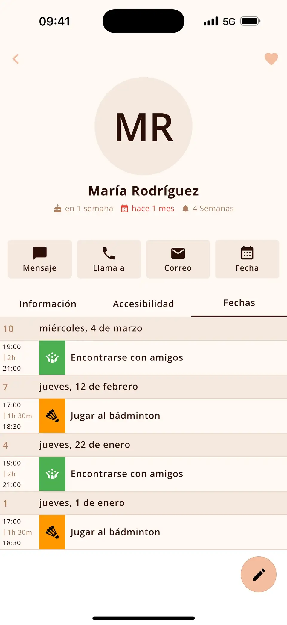 Contacto en Miracal con el último encuentro y todos los eventos compartidos