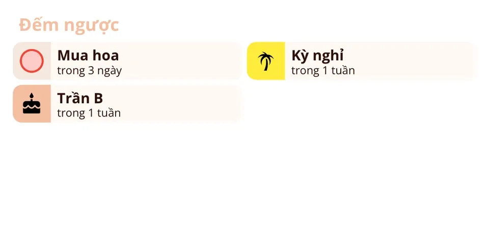 Widget Miracal: Đếm ngược (vừa)