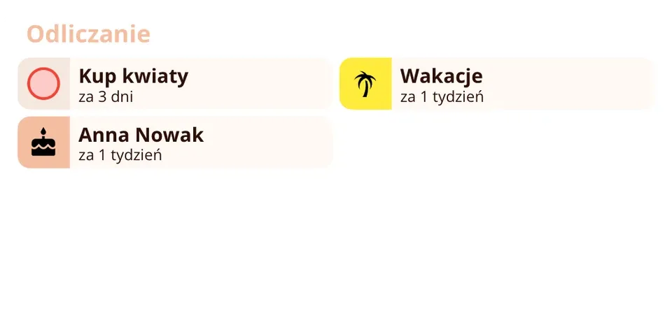 Widżet Miracal: Odliczanie (średni)