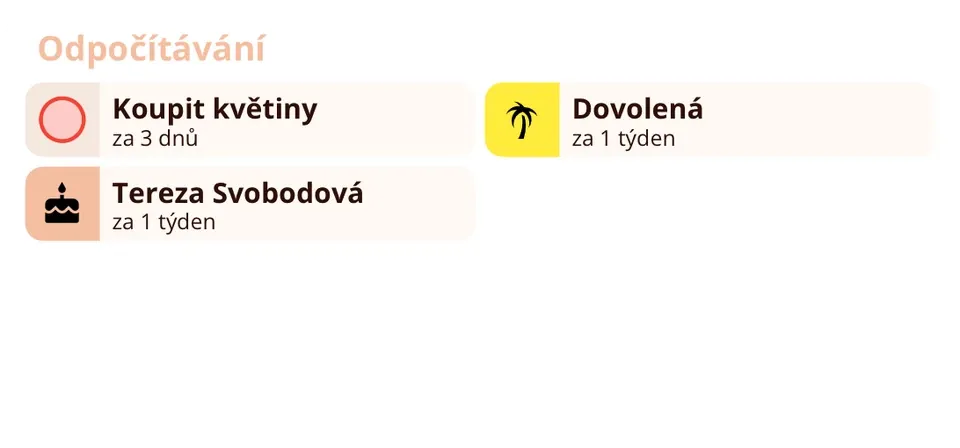 Widget Miracal: Odpočítávání (střední)