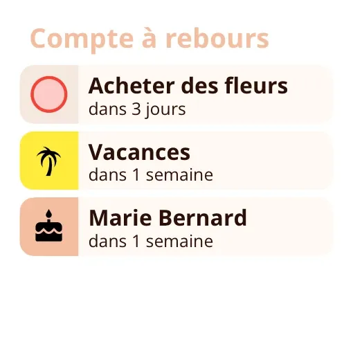 Widget Miracal: Compte à rebours (petit)