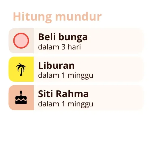Widget Miracal: Hitung mundur (kecil)