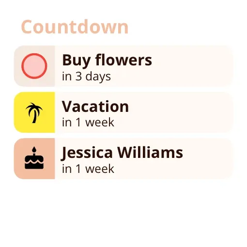 Miracal widget: Countdown (small)