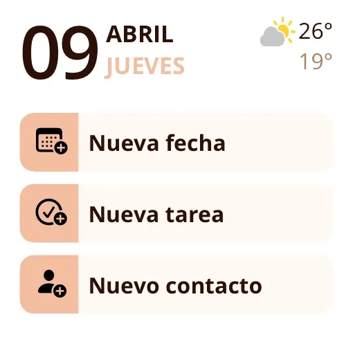 Widget de Miracal: Añadir rápido (pequeño)