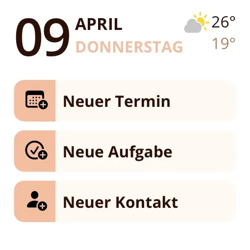 Miracal-Widget: Schnell hinzufügen (klein)