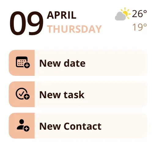 Miracal widget: Quick Add (small)
