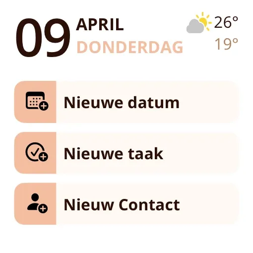 Miracal-widget: Snel toevoegen (klein)