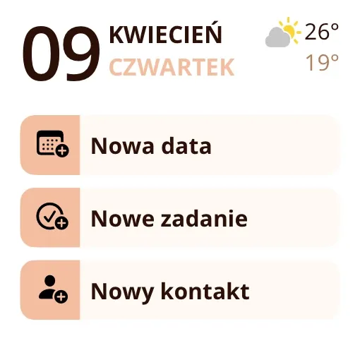 Widżet Miracal: Szybkie dodawanie (mały)