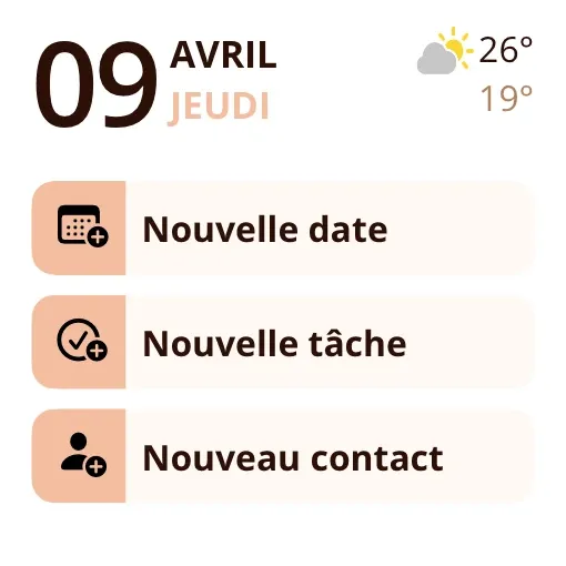 Widget Miracal: Ajout rapide (petit)