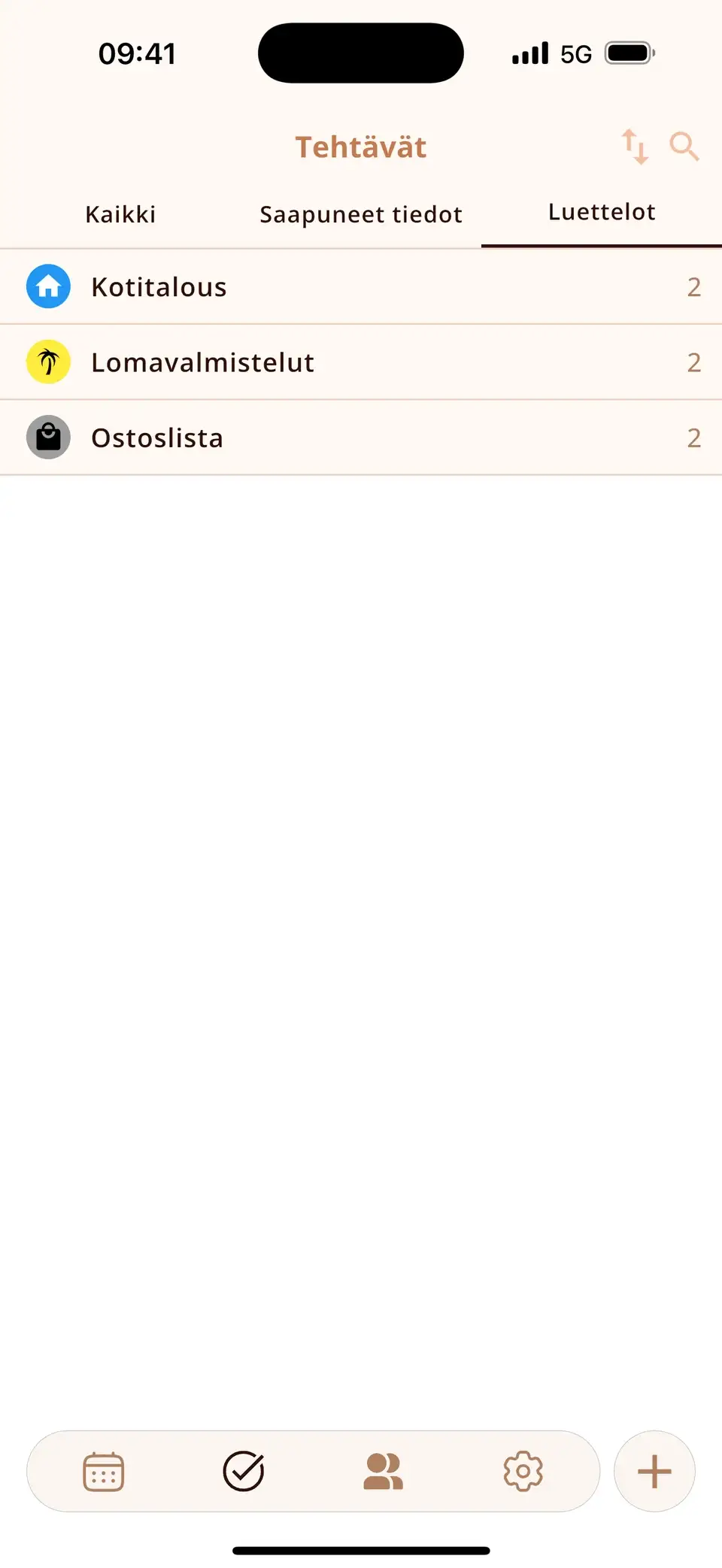 Tehtäväluettelot Miracalissa
