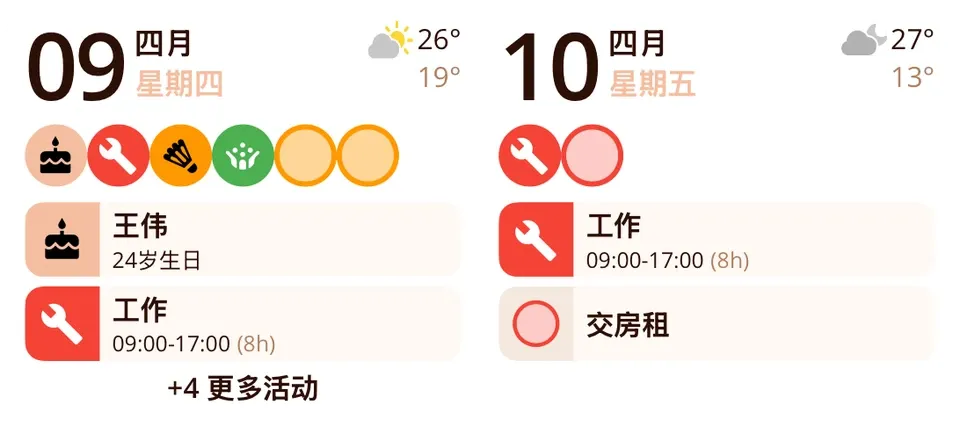 Miracal 小组件：今天和明天（中）